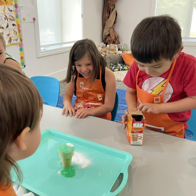 Summer camp science experiment